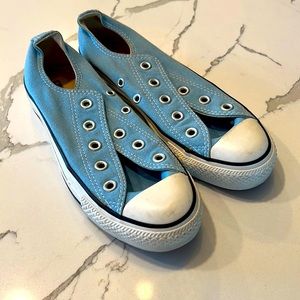 Baby Blue Low Top Converse
